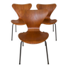Chaises de Salle à Manger 3107 en Teck par Arne Jacobsen pour Fritz Hansen, Set de 3