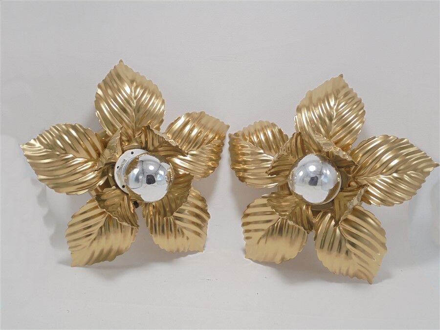 Pair of flower sconces