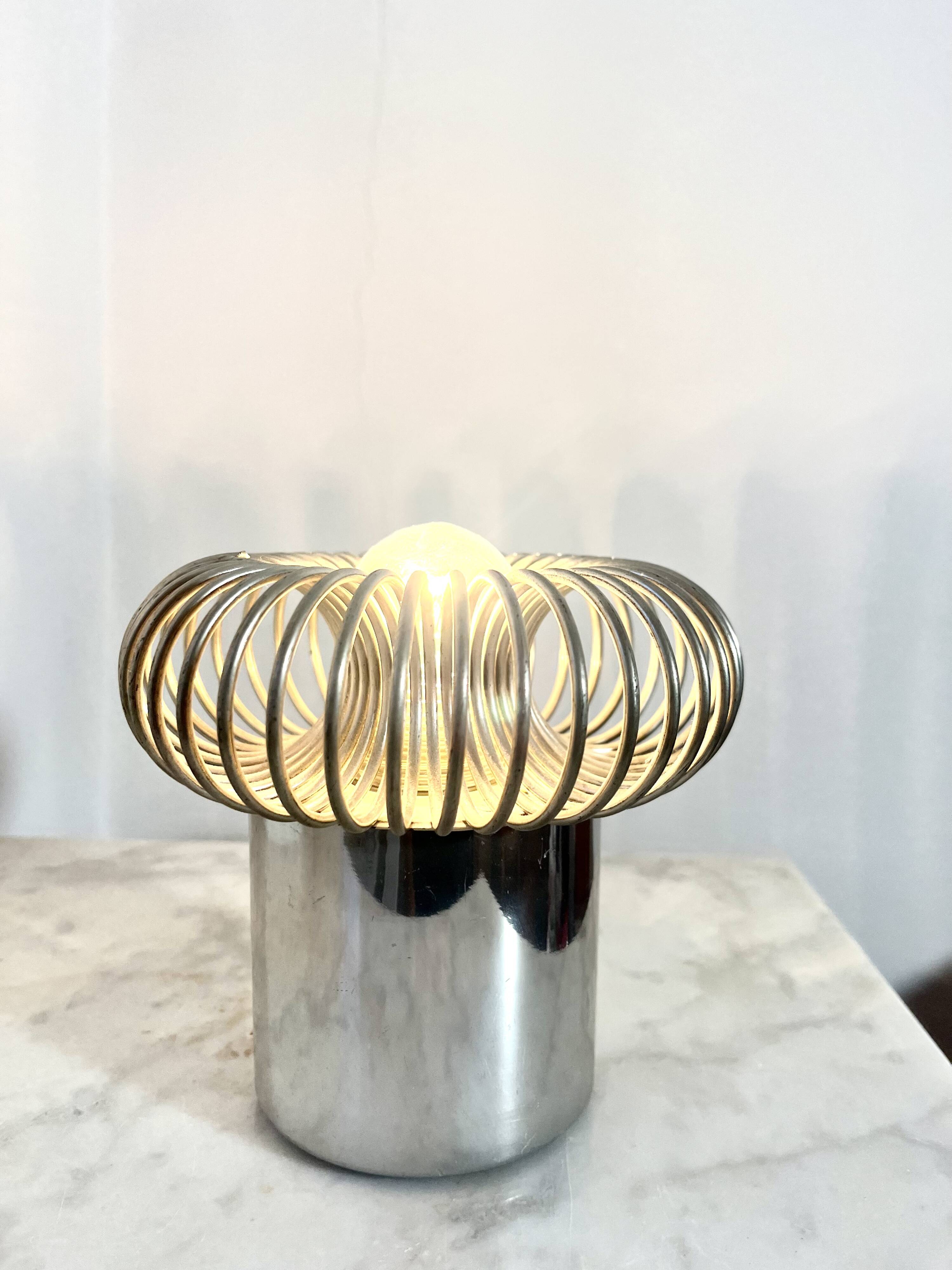 Vintage Philippe Rogier Spring Lamp, 1970s – Luminox / Gallery Oxar, Paris