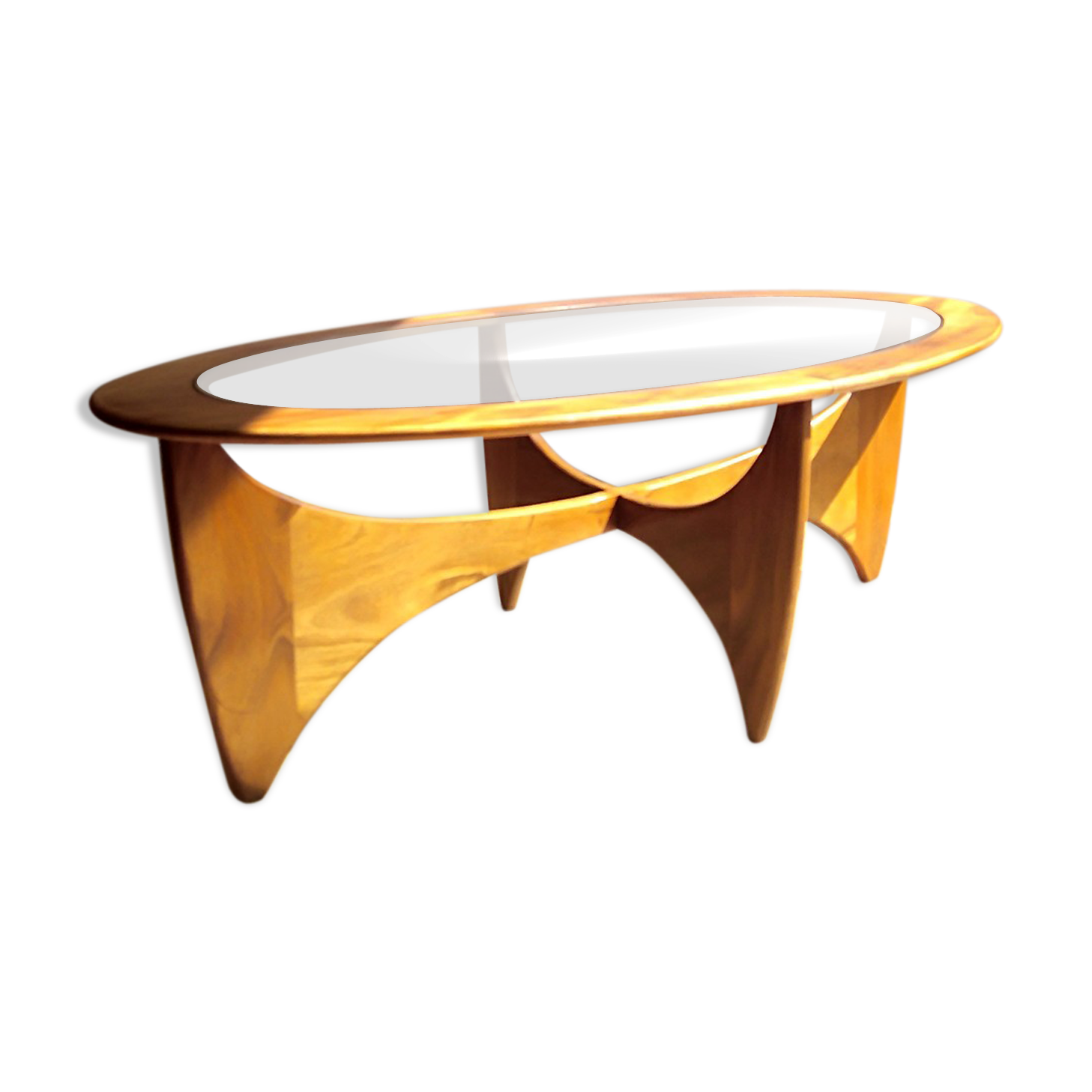 Table basse ovale Astro par Victor Wilkins 1960