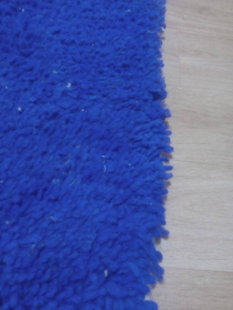 Berber design rug - blue touch - handmade Moroccan rug - 241x165 cm