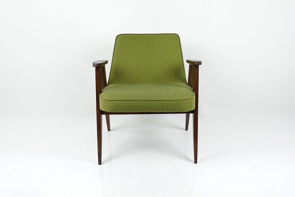 Restored vintage green lounge armchair from 60's
