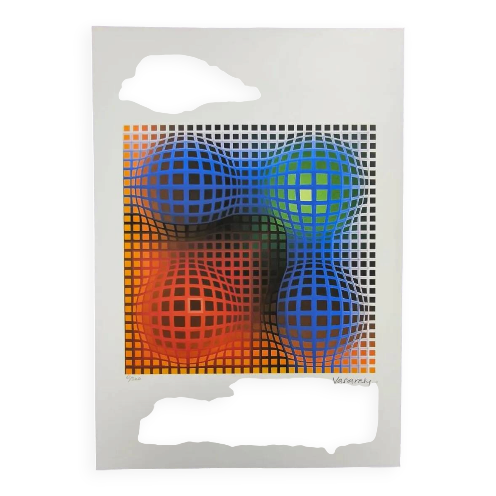 1970s Victor Vasarely Limited numbered Edition Lithograph.