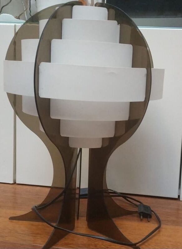 Morten Goettler lamp smoked plexiglas white slats