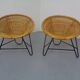 Mid-Century German Bamboo Chairs, 1960s, Set of 2