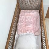 60s wicker rattan cradle bed