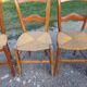 6 Old Straw Chairs