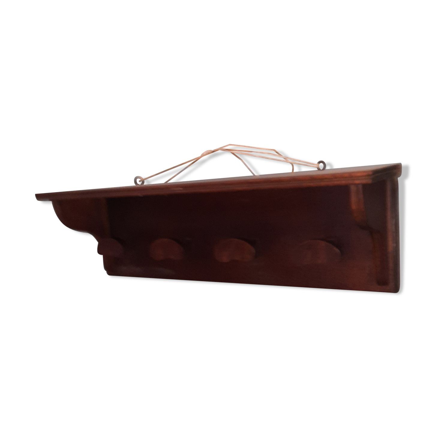 Wooden wall coat rack
