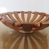 Teak fruit basket Scandinavian style 60s 70s