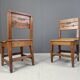 Vintage oak brutalist chairs, 1960s