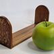 Bookends in fruit wood marquetry