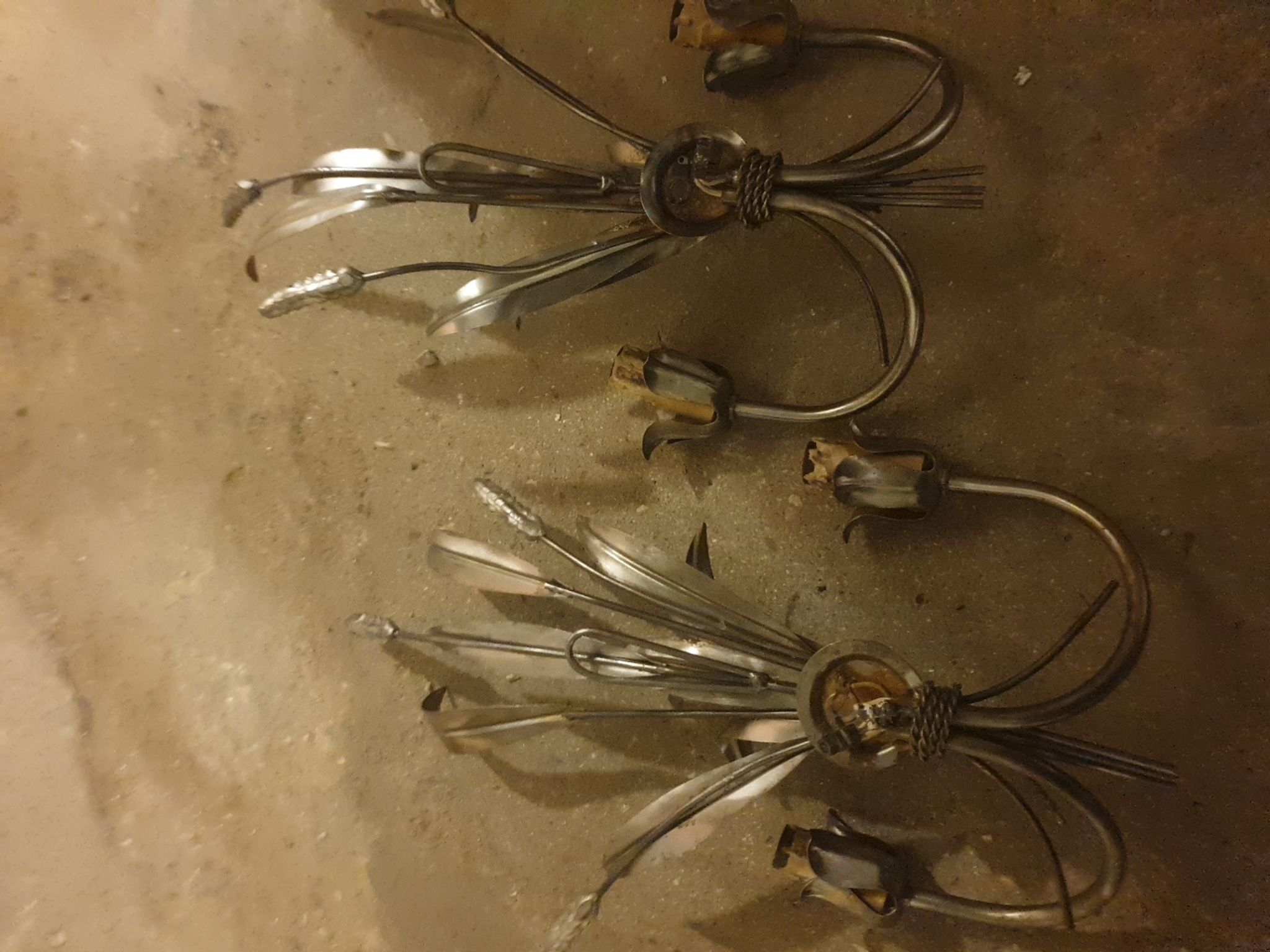 Pair of sconces sheaves of wheat 30x16x50 cm high.