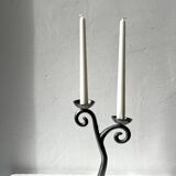 Aluminium candlestick / candelabrum, spiral design