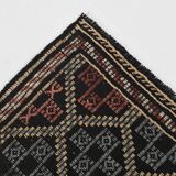 6x9 Green & Red Geometric Vintage Kilim Rug