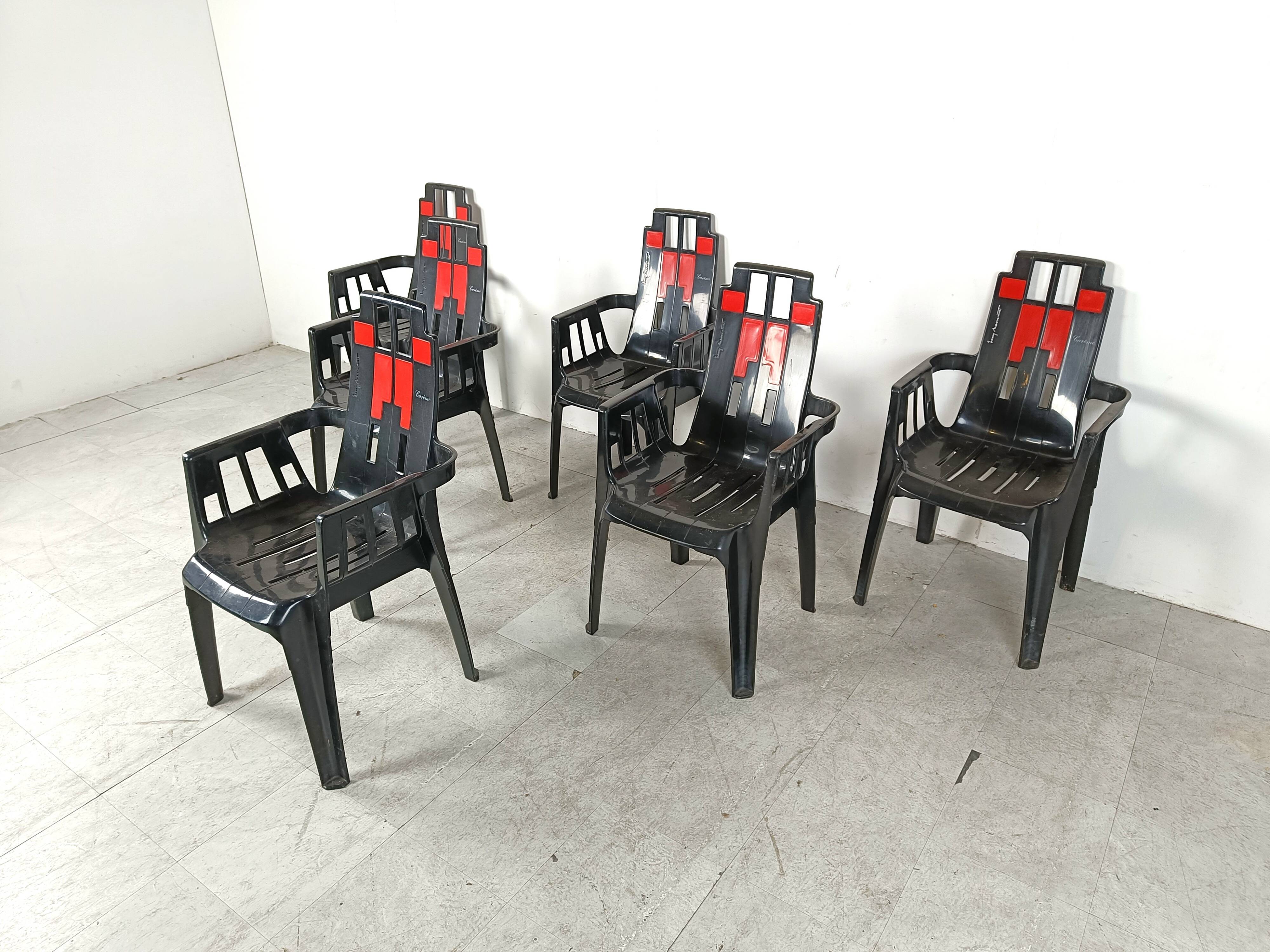 Boston Chairs by Pierre Paulin for Henry Massonnet, 1988, Set of 6
