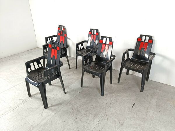 Chaises Boston par Pierre Paulin pour Henry Massonnet, 1988, Set de 6