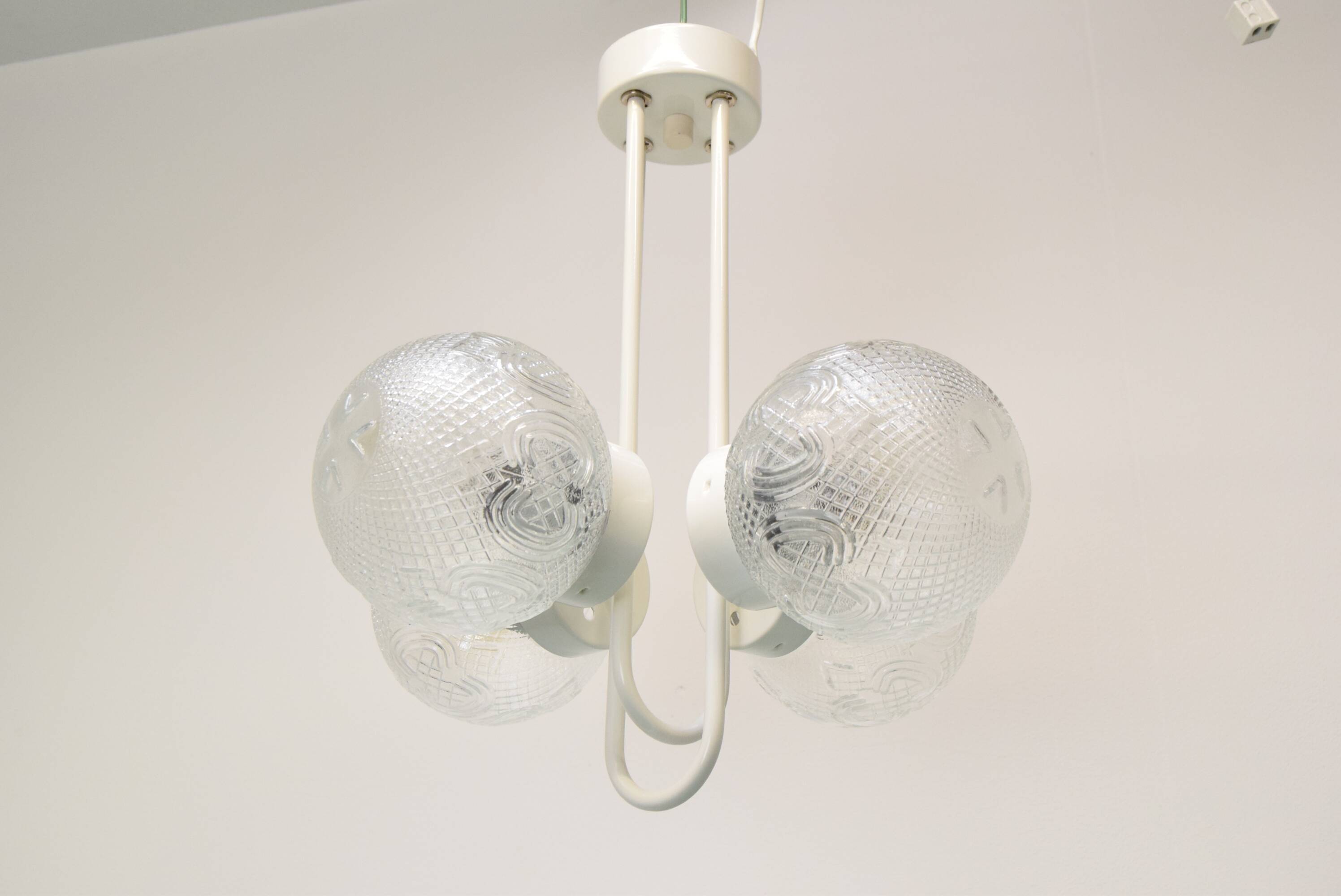 Mid-century Designed Chandelier by Jilove u Decina, 1970's.