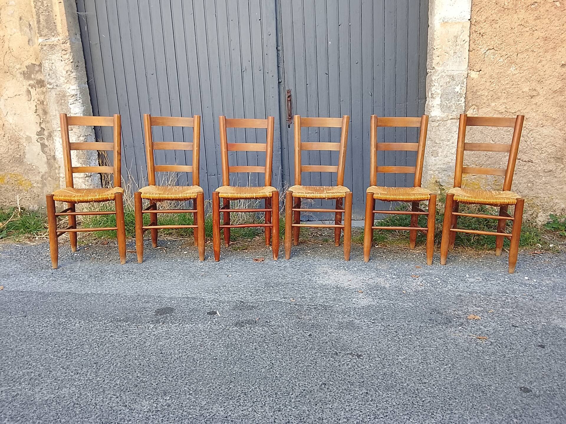 6 brutalist chairs
