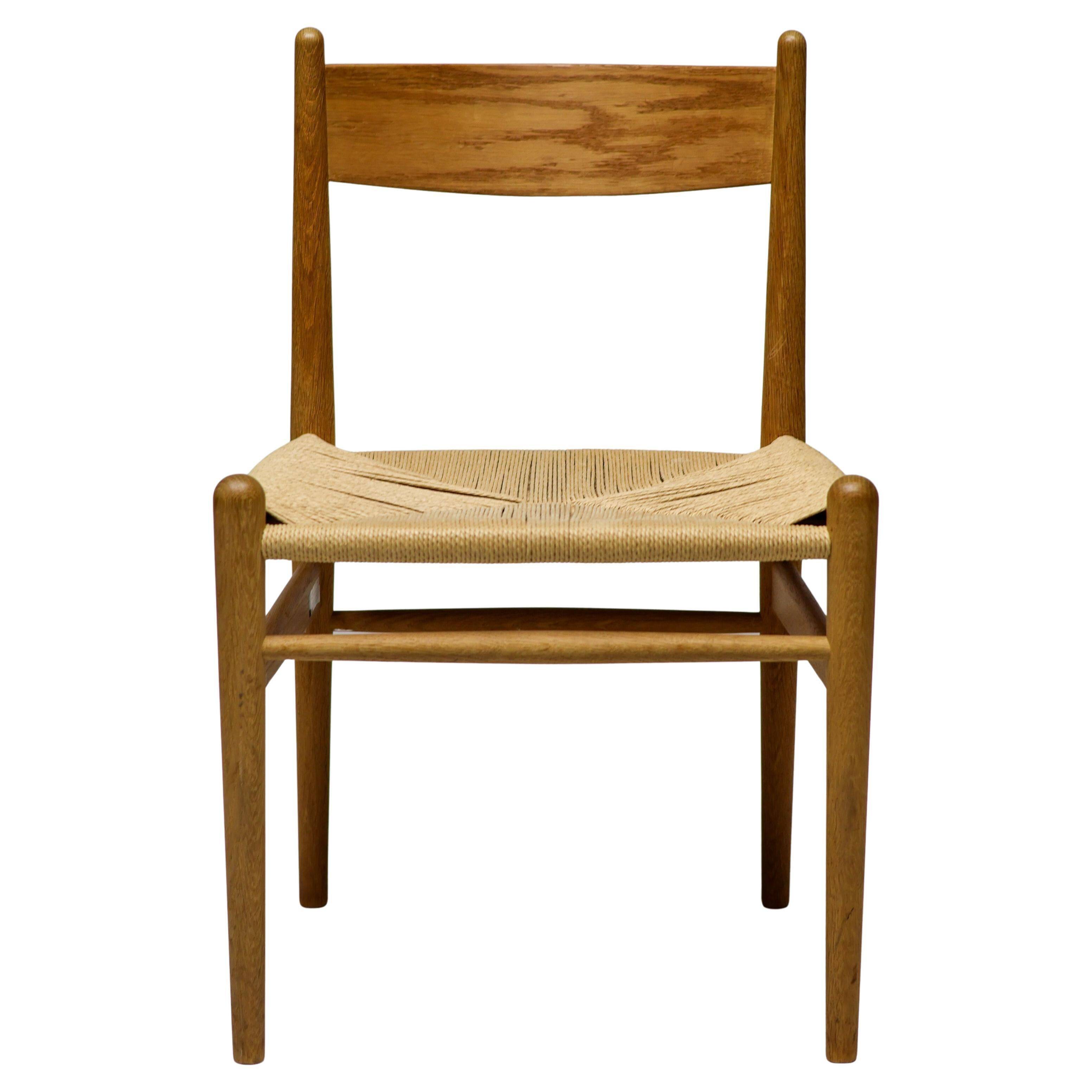 CH36 dining chair, matched, in soap-treated oak by Hans J. Wegner for Carl Hansen.