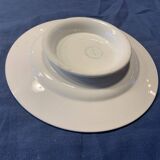 Compotier E. Charbonnier, Salins, Terre de Fer, modele campagne, made in france, motif de fleurs