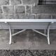 White garden slat bench