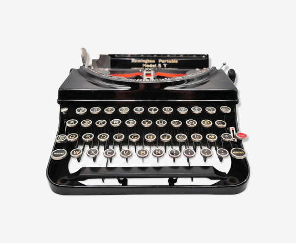 Machine à écrire Remington model 5T noire usa révisée ruban neuf