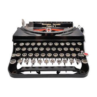 Remington Model 5T black typewriter usa revised new ribbon