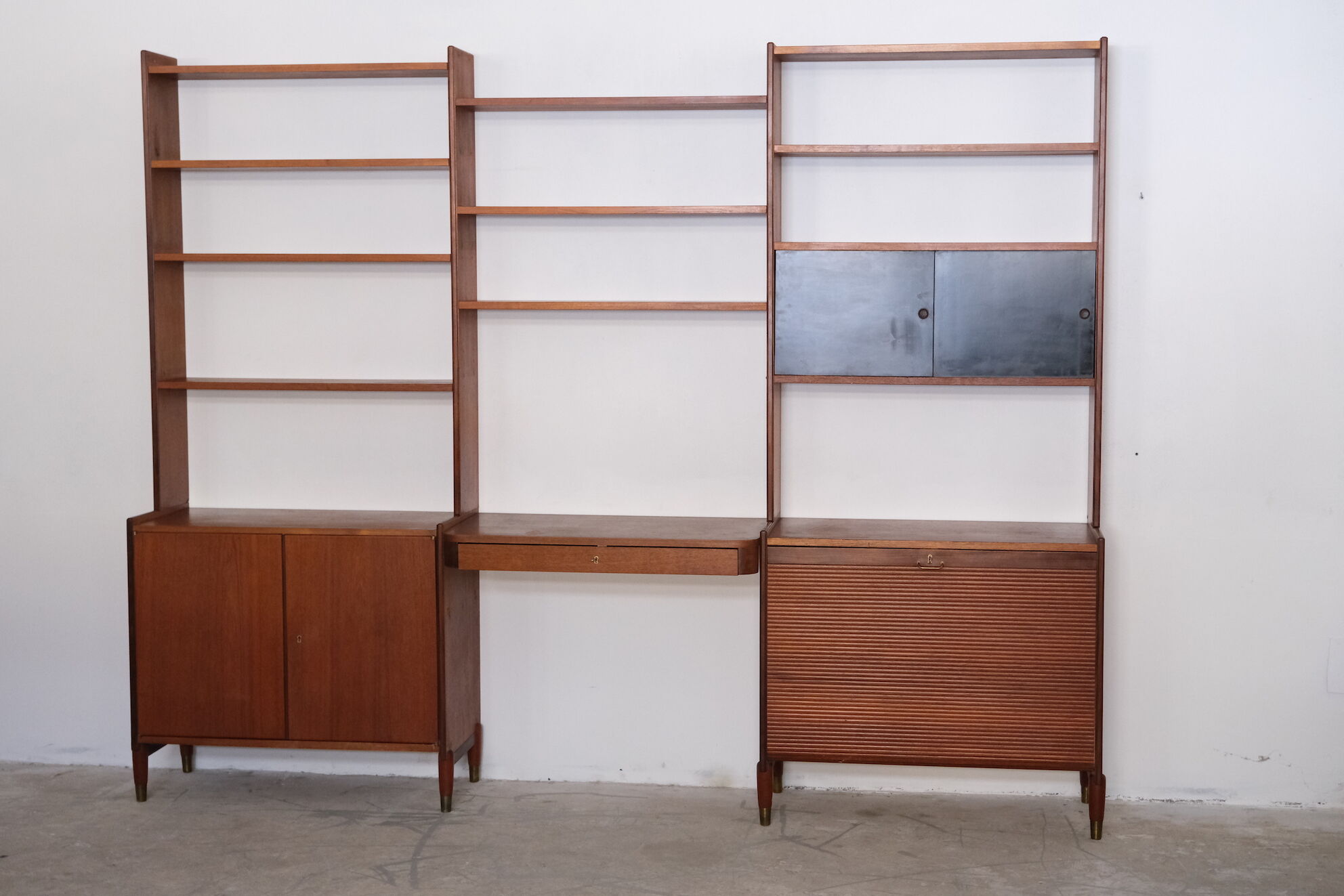 Norwegian Mid Century Modular Standing Shelf, 1960's