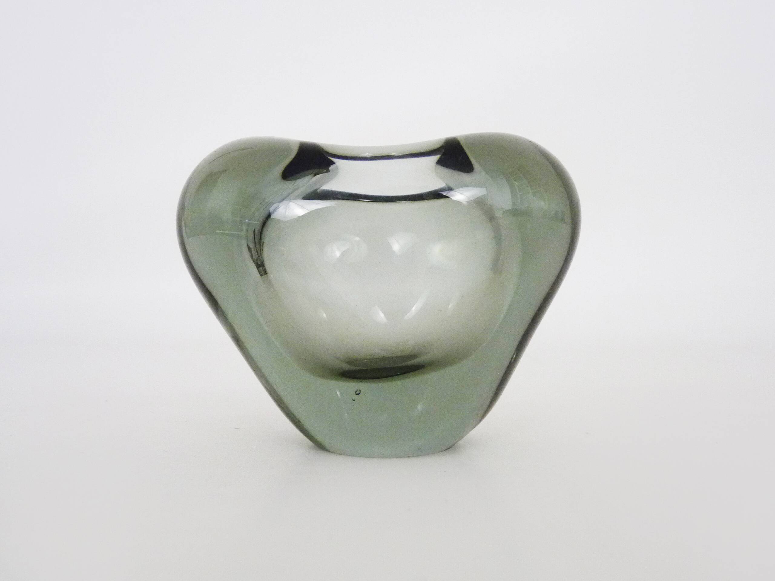 Heart-shaped vase Per Lütken for Holmegaard. Signed and dated 1902