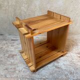 Pair of cubist pine bedside tables