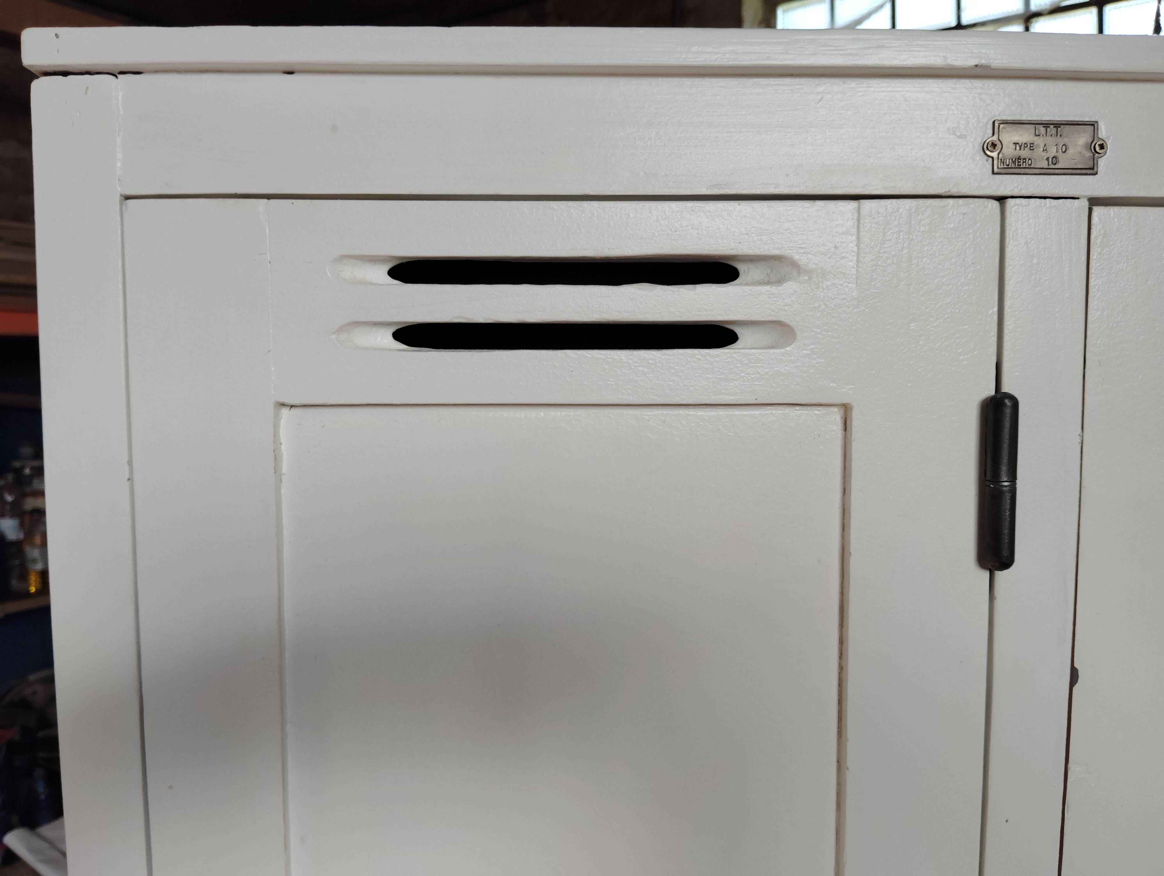Old Parisian wooden locker room/wardrobe