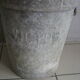 Old vintage garden zinc trash can