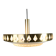 Vitrika - Denmark - pendant- brass - crystal - 60's