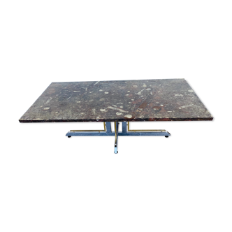 Table basse marbre fossilisé