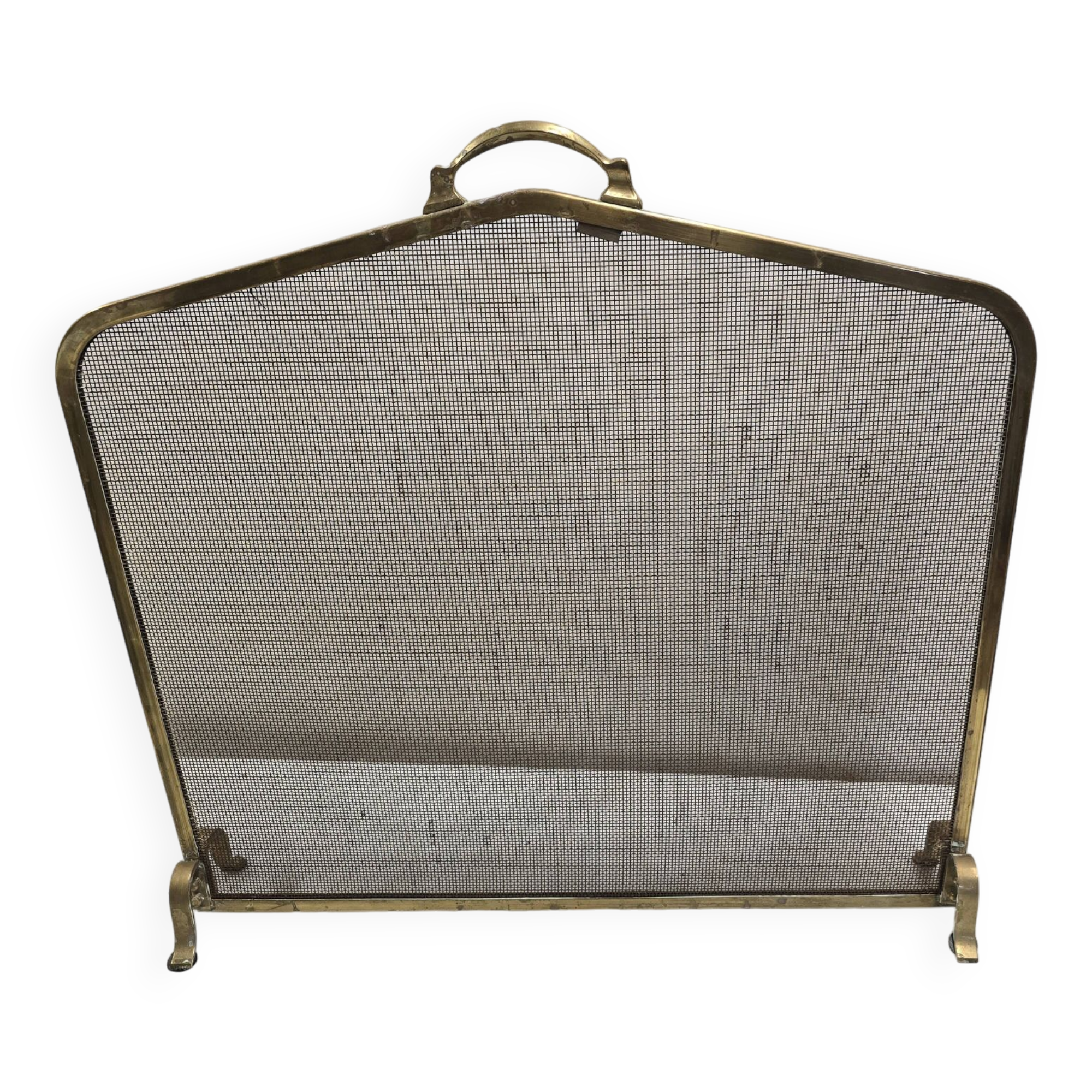Brass fire screen