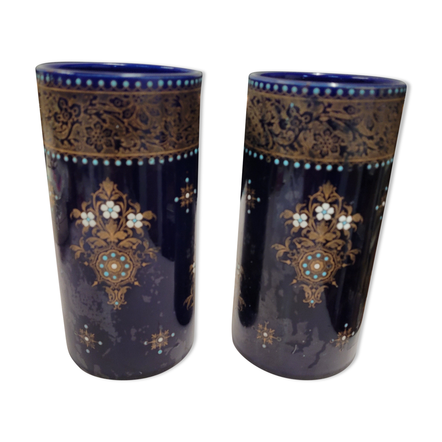Pair of glazed ceramic vases BEK 229