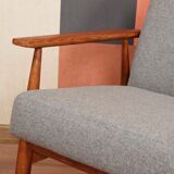Fauteuil en laine grise, 1960