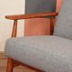 Grey wool armchair, 1960