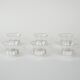 Set of glass cups, Italian design, 1980s, production: Italy