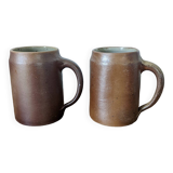 Pair of stoneware mugs