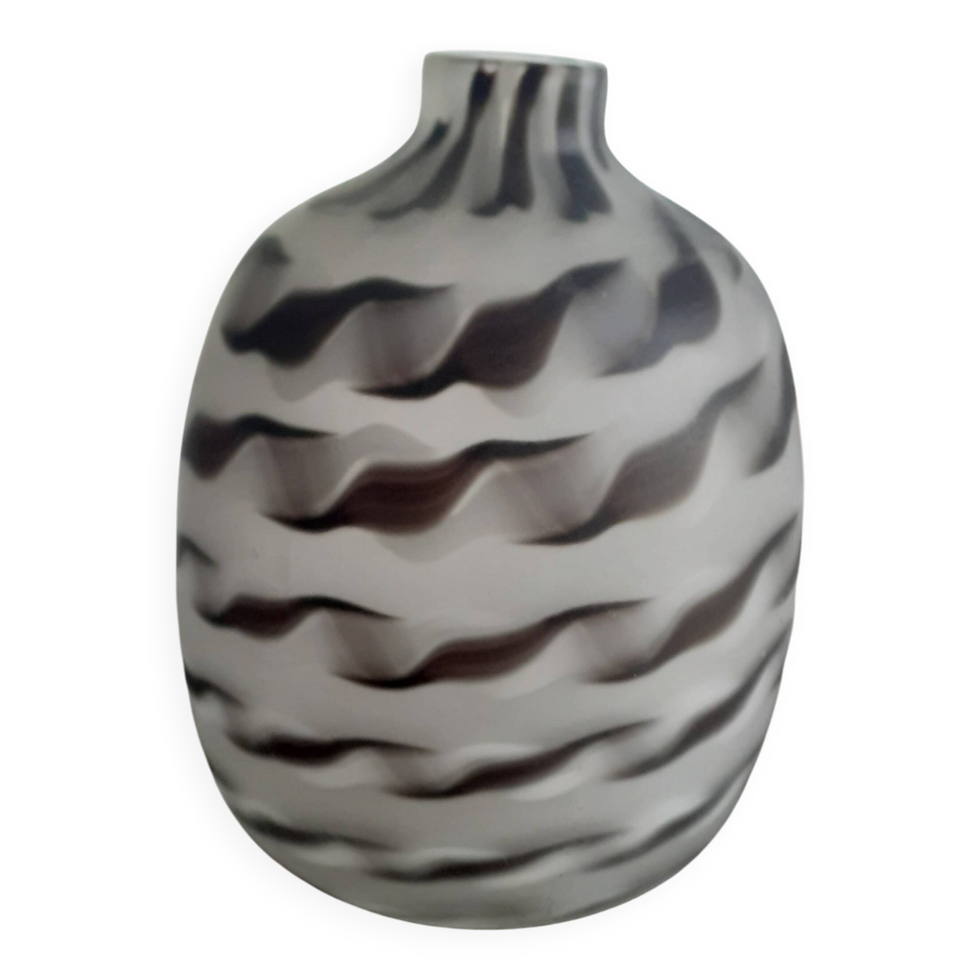 Vase noir gris dépoli