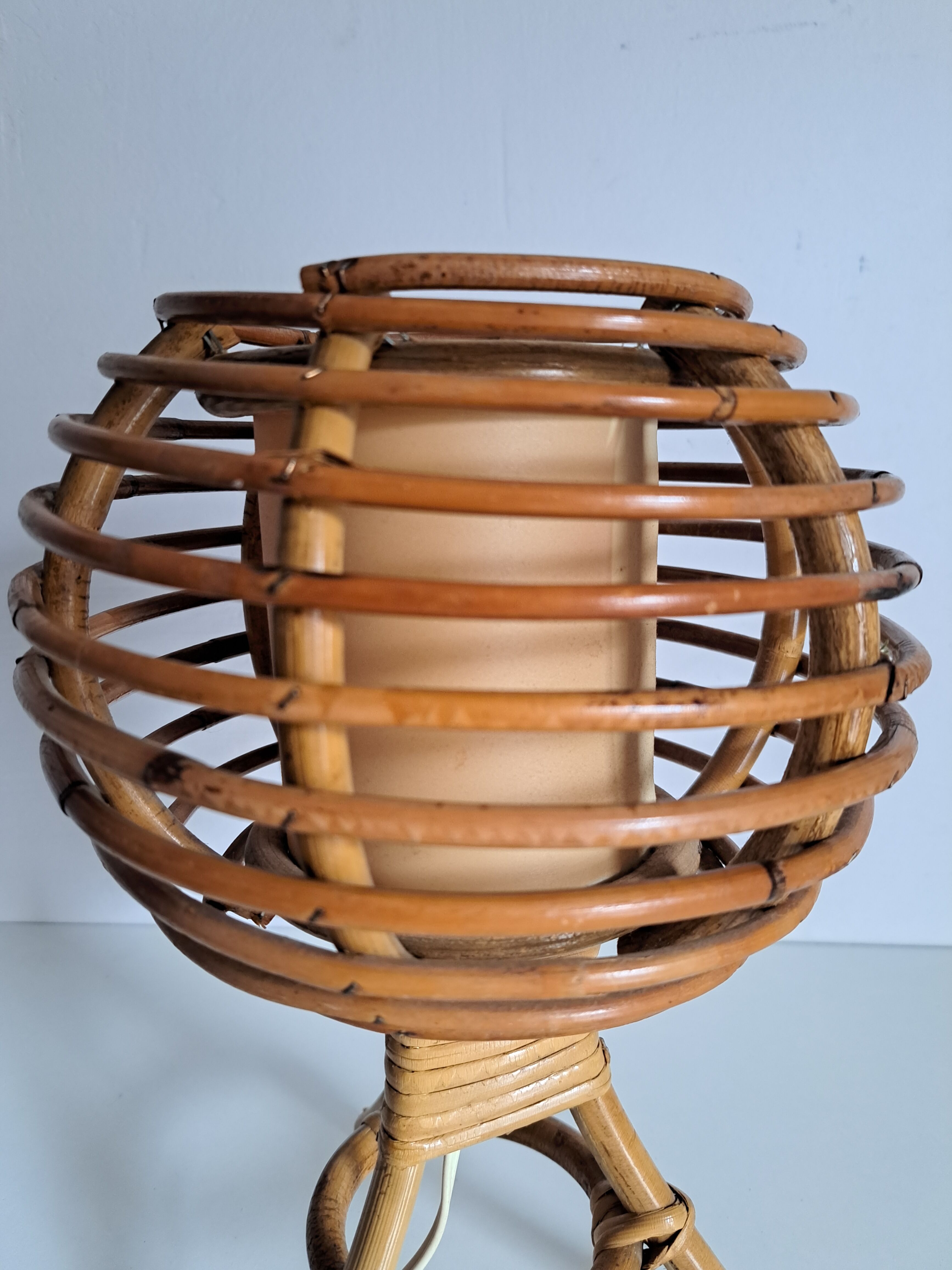 Bamboo bedside lamp