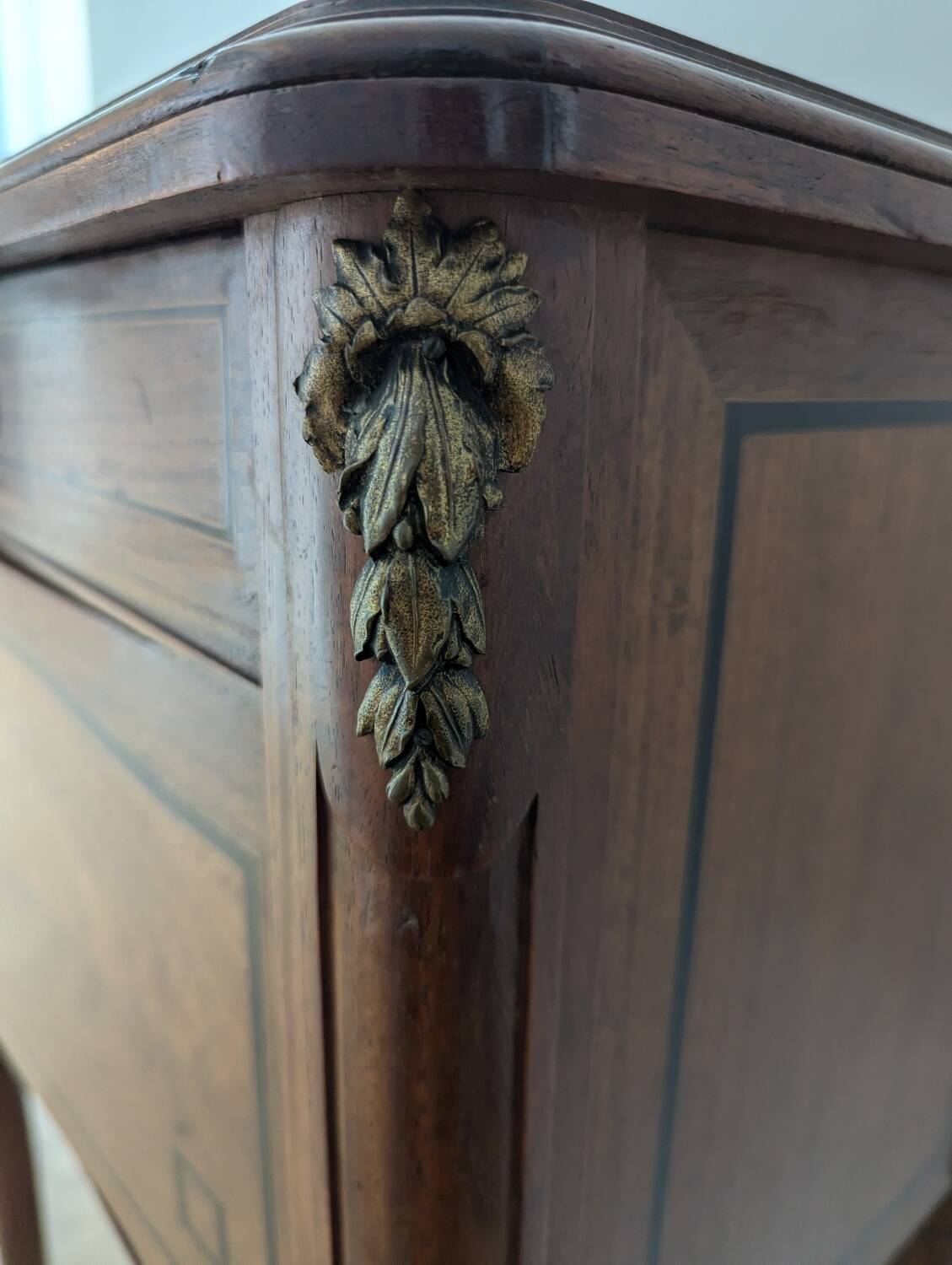 Louis XVI style bedside cabinet signed