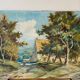 Oil on canvas mountain path