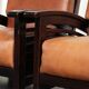 Ensemble de 2 fauteuils Art Déco en cuir de vache couleur cognac du 20e siècle.