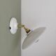 Vintage white opaline lampshade wall lamp