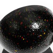 Pair of large 1980s Italian table lamps made of colorful multi-layer Murano