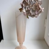 Powder pink opaline vase 60s