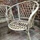 Set living room armchairs sofa, table and seamstress in vintage rattan