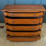 Chest of drawers 1900 Louis XVI style Marquetry 5 drawers